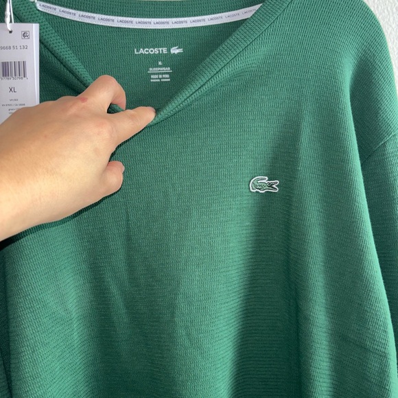 Lacoste Green Crewneck sleepwear XL NWT - Picture 4 of 5